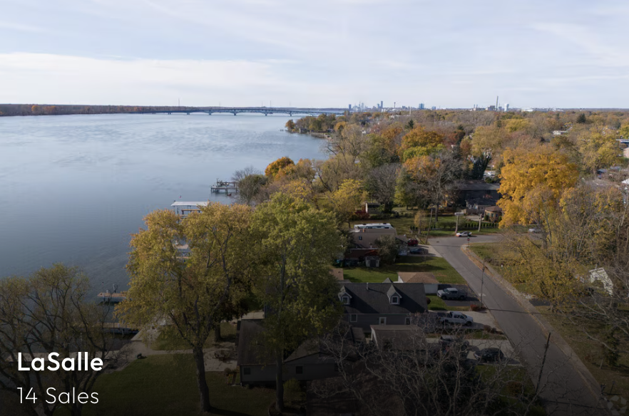 Aerial view of the LaSalle neighborhood in Niagara Falls, NY—homes sold by David Pascucci, local real estate expert.